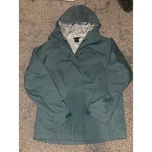 Nau Jacket Rain Coat Waterproof Shell Taped Seams Hood  Green size small